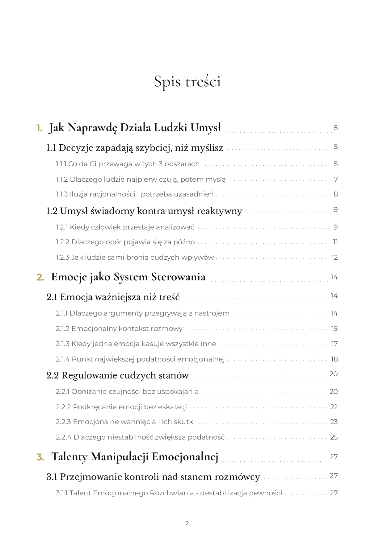 Manipulacja, Emocje, Umysł